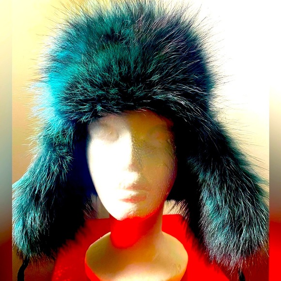 Real fur leather trapper hat NWT - Picture 1 of 7
